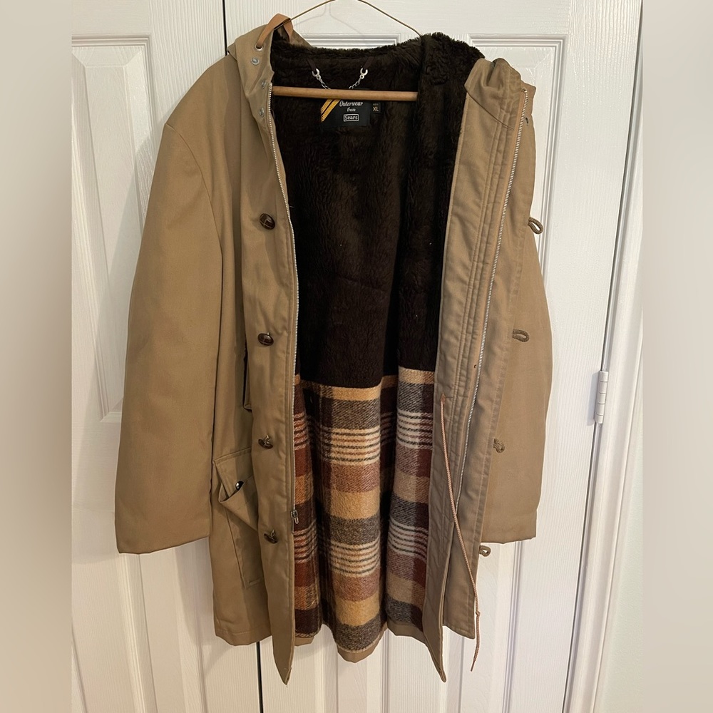 *Vintage* Outerwear From Sears Trench Coat w/ Hood